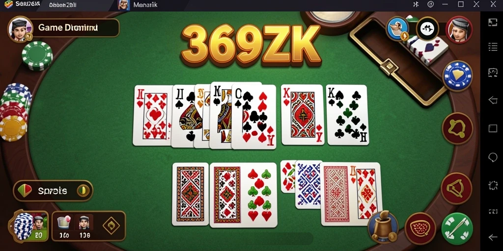 Screenshot menunjukkan gameplay seru dalam game domino 369ZK.