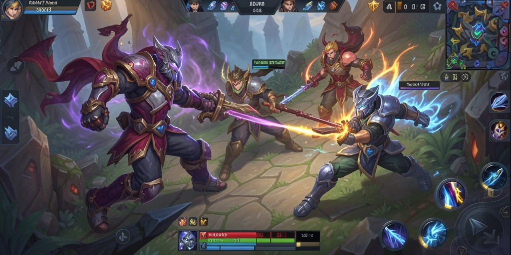 Gameplay seru dalam ADAM77 yang menunjukkan pertarungan tim.