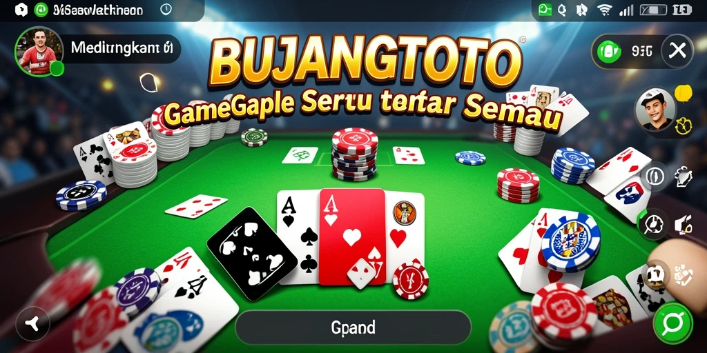 Tampilan gameplay Gaple yang seru dan interaktif di BUJANGTOTO.