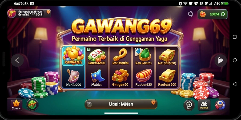 Tampilan gameplay menarik di GAWANG69 dengan suasana Kasino nyata.