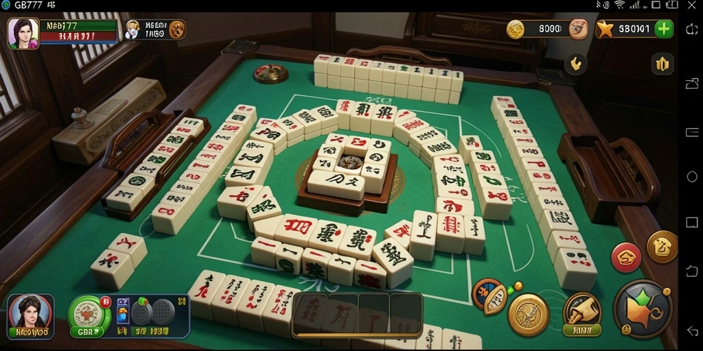 Screenshot utama GB777 menampilkan gameplay Mahjong yang seru dan menantang.