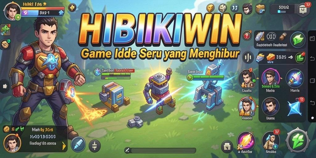 Screenshot gameplay HIBIKIWIN memperlihatkan keseruan pengelolaan sumber daya.