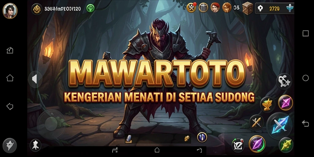 Screenshot gameplay MAWARTOTO menampilkan momen menegangkan di kegelapan.