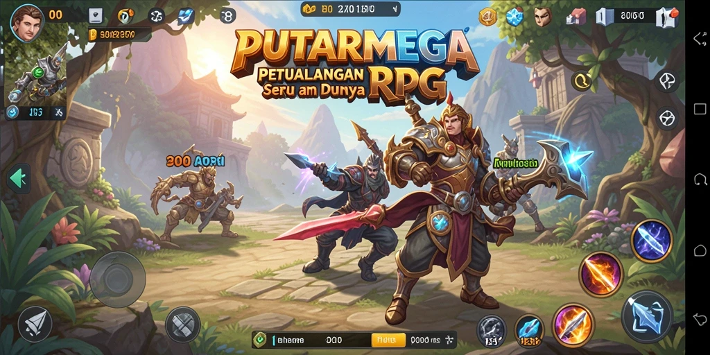 Tampilan gameplay PUTARMEGA yang seru dan penuh aksi.