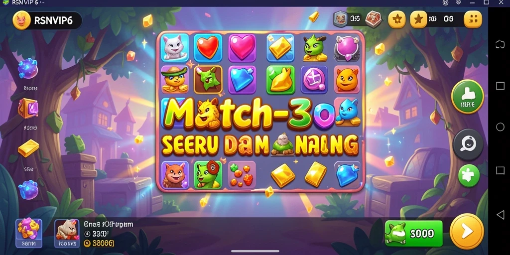 Tampilan gameplay seru dari RSNVIP6 dalam kategori Match-3.